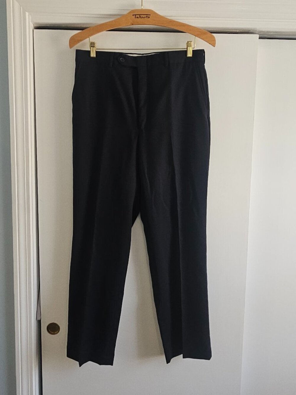Stafford Navy Stripe 100% Wool Suit 34W x 32L Pants - Picture 2 of 7